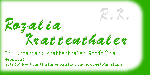 rozalia krattenthaler business card